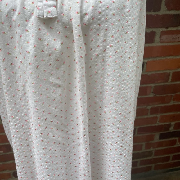 Vintage Nightgown Robe Set Grannycore Cottagecore Ditsy Strawberry Cotton Medium - Picture 6 of 9